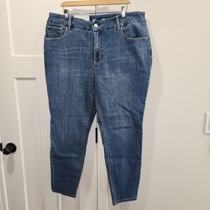 Seven7 Women's Blue Denim Jeans Size 18w Tummyless Skinny Jeans NWT